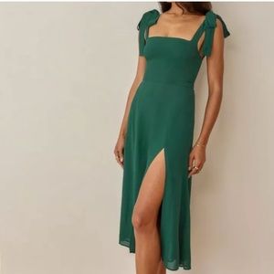 NWOT Reformation Twilight Dress Emerald Size 0